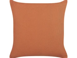 Beliani Koristetyyny Puuvilla Oranssi/Valkoinen 45 X 45 Cm Vitis Fashion