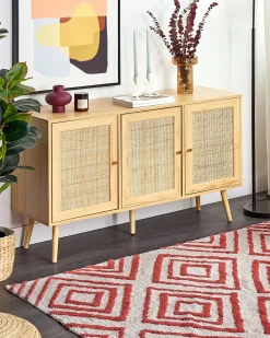 Beliani Koristetyyny Puuvilla Oranssi Tuftattu 45 X 45 Cm 2 Kpl Avium Best Sale