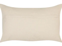 Beliani Koristetyyny Puuvilla Oranssi/Valkoinen 30 X 50 Cm Inula Sale