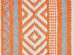 Beliani Koristetyyny Puuvilla Oranssi/Valkoinen 30 X 50 Cm Inula Sale