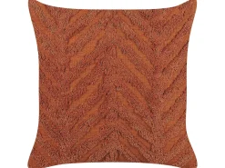 Beliani Koristetyyny Puuvilla Oranssi Tuftattu 45 X 45 Cm Lewisia Flash Sale