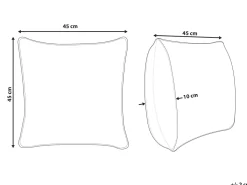 Beliani Koristetyyny Puuvilla Oranssi Tuftattu 45 X 45 Cm Lewisia Flash Sale