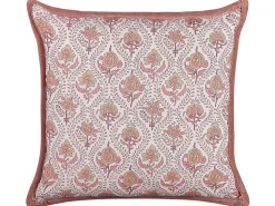 Beliani Koristetyyny Puuvilla Punainen/Valkoinen 45 X 45 Cm Picea Cheap