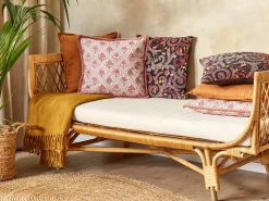 Beliani Koristetyyny Puuvilla Punainen/Valkoinen 45 X 45 Cm Picea Cheap