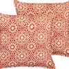 Beliani Koristetyyny Puuvilla Punainen 45 X 45 Cm 2 Kpl Ceiba Cheap