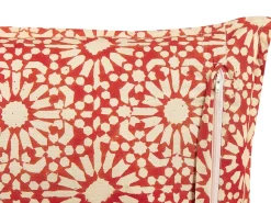 Beliani Koristetyyny Puuvilla Punainen 45 X 45 Cm 2 Kpl Ceiba Cheap