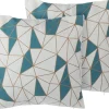Beliani Koristetyyny Puuvilla Sininen 45 X 45 Cm 2 Kpl Clarkia Shop