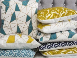 Beliani Koristetyyny Puuvilla Sininen 45 X 45 Cm 2 Kpl Clarkia Shop