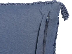 Beliani Koristetyyny Puuvilla Sininen Tuftattu 45 X 45 Cm 2 Kpl Avium Online