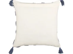 Beliani Koristetyyny Puuvilla Vaalea Beige/Sininen 45 X 45 Cm 2 Kpl Jacaranda Sale