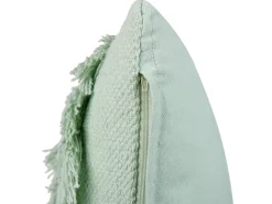 Beliani Koristetyyny Puuvilla Vaaleanvihrea 45 X 45 Cm Bacopa Flash Sale