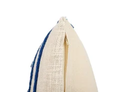 Beliani Koristetyyny Puuvilla Vaalea Beige/Laivastonsininen 45 X 45 Cm 2 Kpl Pleione Online