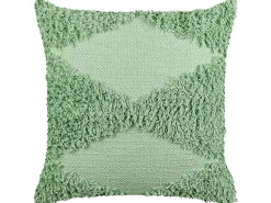 Beliani Koristetyyny Puuvilla Vaaleanvihrea 45 X 45 Cm Rhoeo New