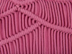 Beliani Koristetyyny Puuvilla Vaaleanpunainen Makramee 30 X 50 Cm 2 Kpl Kiris Shop