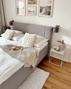 Beliani Koristetyyny Puuvilla Vaalea Beige 45 X 45 Cm 2 Kpl Pleione New