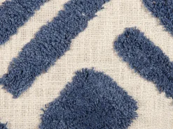 Beliani Koristetyyny Puuvilla Vaalea Beige/Sininen 45 X 45 Cm Jacaranda Flash Sale