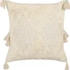 Beliani Koristetyyny Puuvilla Vaalea Beige 45 X 45 Cm Avium Sale