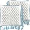 Beliani Koristetyyny Puuvilla Valkoinen/Sininen 45 X 45 Cm 2 Kpl Pallida Cheap