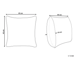 Beliani Koristetyyny Ruskeanharmaa 45 X 45 Cm 2 Kpl Candelabra New