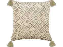 Beliani Koristetyyny Sametti Beige 45 X 45 Cm Santolina New