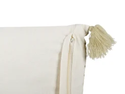 Beliani Koristetyyny Sametti Beige 45 X 45 Cm Santolina New