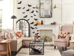 Beliani Koristetyyny Sametti Beige 45 X 45 Cm 2 Kpl Sebes Clearance