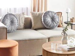 Beliani Koristetyyny Sametti Harmaa 40 Cm Udala Hot