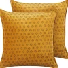 Beliani Koristetyyny Sametti Keltainen 45 X 45 Cm 2 Kpl Rapis Cheap