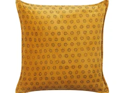 Beliani Koristetyyny Sametti Keltainen 45 X 45 Cm 2 Kpl Rapis Cheap