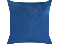 Beliani Koristetyyny Sametti Kirjailtu Sininen 45 X 45 Cm 2 Kpl Talinum Online