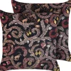 Beliani Koristetyyny Sametti Monivarinen 45 X 45 Cm 2 Kpl Ricinus New