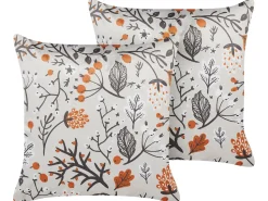 Beliani Koristetyyny Sametti Monivarinen 45 X 45 Cm 2 Kpl Montbretia Cheap