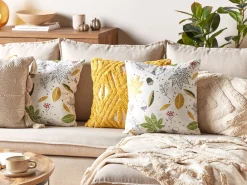 Beliani Koristetyyny Sametti Monivarinen 45 X 45 Cm Mullein Outlet