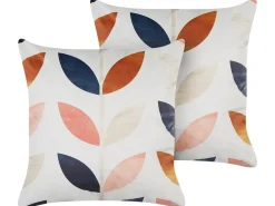 Beliani Koristetyyny Sametti Monivarinen 45 X 45 Cm 2 Kpl Quinoa Discount