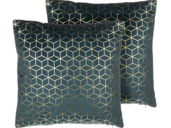 Beliani Koristetyyny Sametti Tummansininen 45 X 45 Cm 2 Kpl Celosia Best