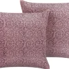 Beliani Koristetyyny Sametti Vaaleanpunainen 45 X 45 Cm 2 Kpl Romneya Sale