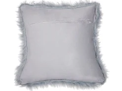 Beliani Koristetyyny Tekoturkis Sininen 42 X 42 Cm 2 Kpl Lubha Sale