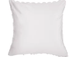 Beliani Koristetyyny Tekoturkis Valkoinen 43 X 43 Cm 2 Kpl Purslane Clearance
