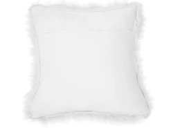Beliani Koristetyyny Tekoturkis Valkoinen 45 X 45 Cm 2 Kpl Lubha Hot