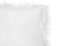 Beliani Koristetyyny Tekoturkis Valkoinen 45 X 45 Cm 2 Kpl Lubha Hot