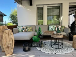 Beliani Koristetyyny Ulkokayttoon 2Kpl Setti 45 X 45 Cm Lehtikuviolla Pavelli Best