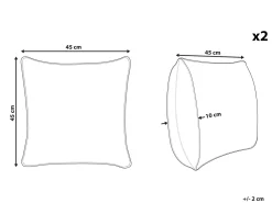 Beliani Koristetyyny Vaaleanpunainen 45 X 45 Cm 2 Kpl Vakayar Store