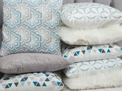 Beliani Koristetyyny Vaaleansininen/Harmaa 45 X 45 Cm 2 Kpl Primrose Cheap