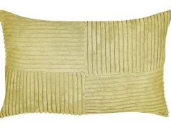 Beliani Koristetyyny Vakosametti Oliivinvihrea 47 X 27 Cm 2 Kpl Millet Sale