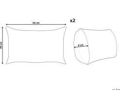 Beliani Koristetyyny Vakosametti Oliivinvihrea 47 X 27 Cm 2 Kpl Millet Sale
