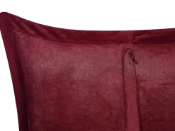 Beliani Koristetyyny Vakosametti Viininpunainen 43 X 43 Cm 2 Kpl Zinnia Online