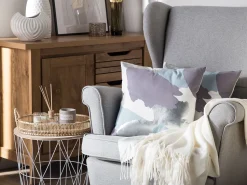 Beliani Koristetyyny Violetti/Hopea 45 X 45 Cm 2 Kpl Ixia Fashion