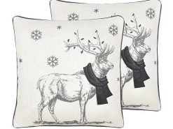 Beliani Koristetyyny 45X45 Cm 2 Kpl Mustavalkoinen Sven Shop