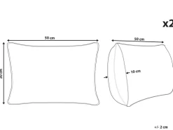 Beliani Koristetyyny 30X50 Cm 2 Kpl Mustavalkoinen Sven Cheap