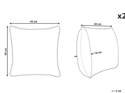 Beliani Koristetyyny 45X45 Cm 2 Kpl Musta Cupid Cheap